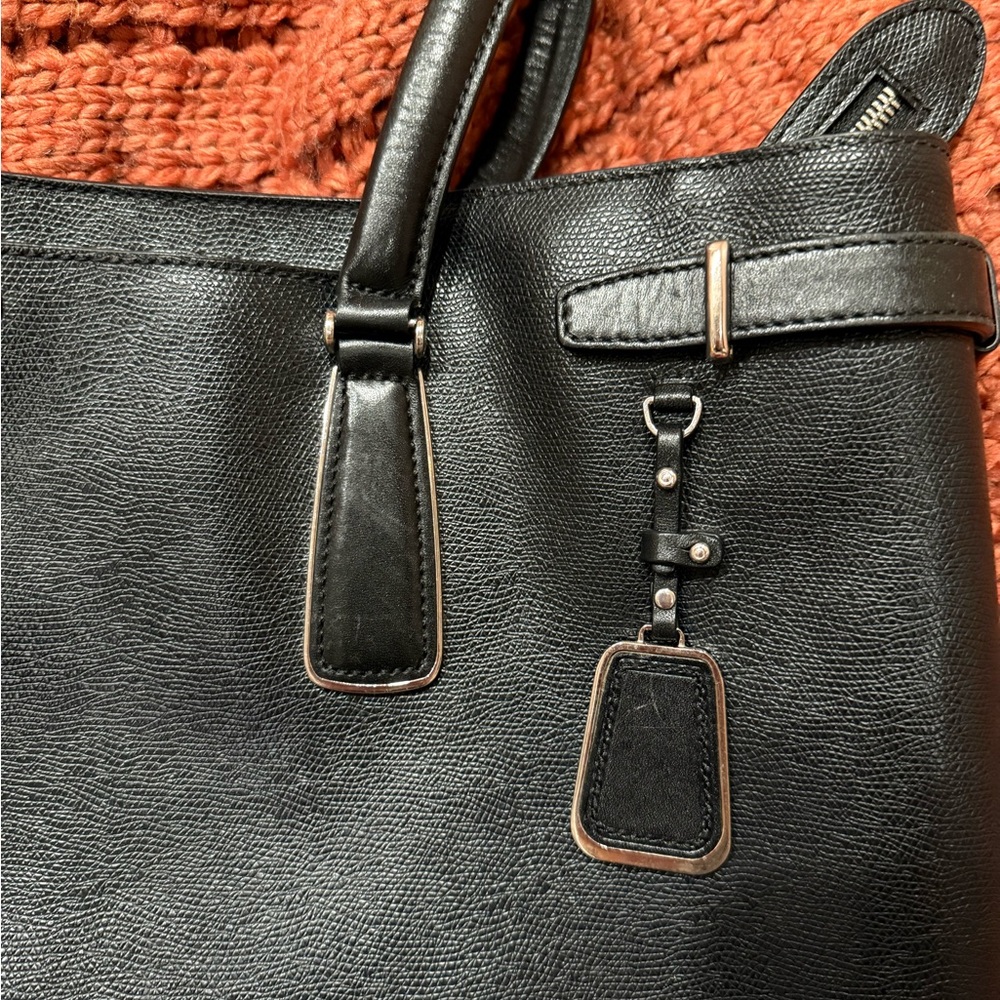 Tumi Authentic Classic Black Travel Computer Tote Bag - Picture 3 of 7